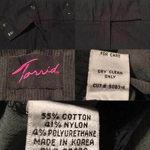 Torrid Black Pinstripe Trouser Pants - Picture 4 of 7